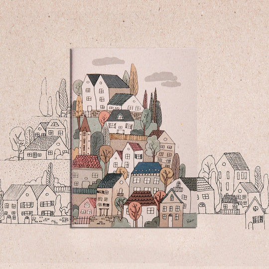 Mountain Village Thread bound Notebook